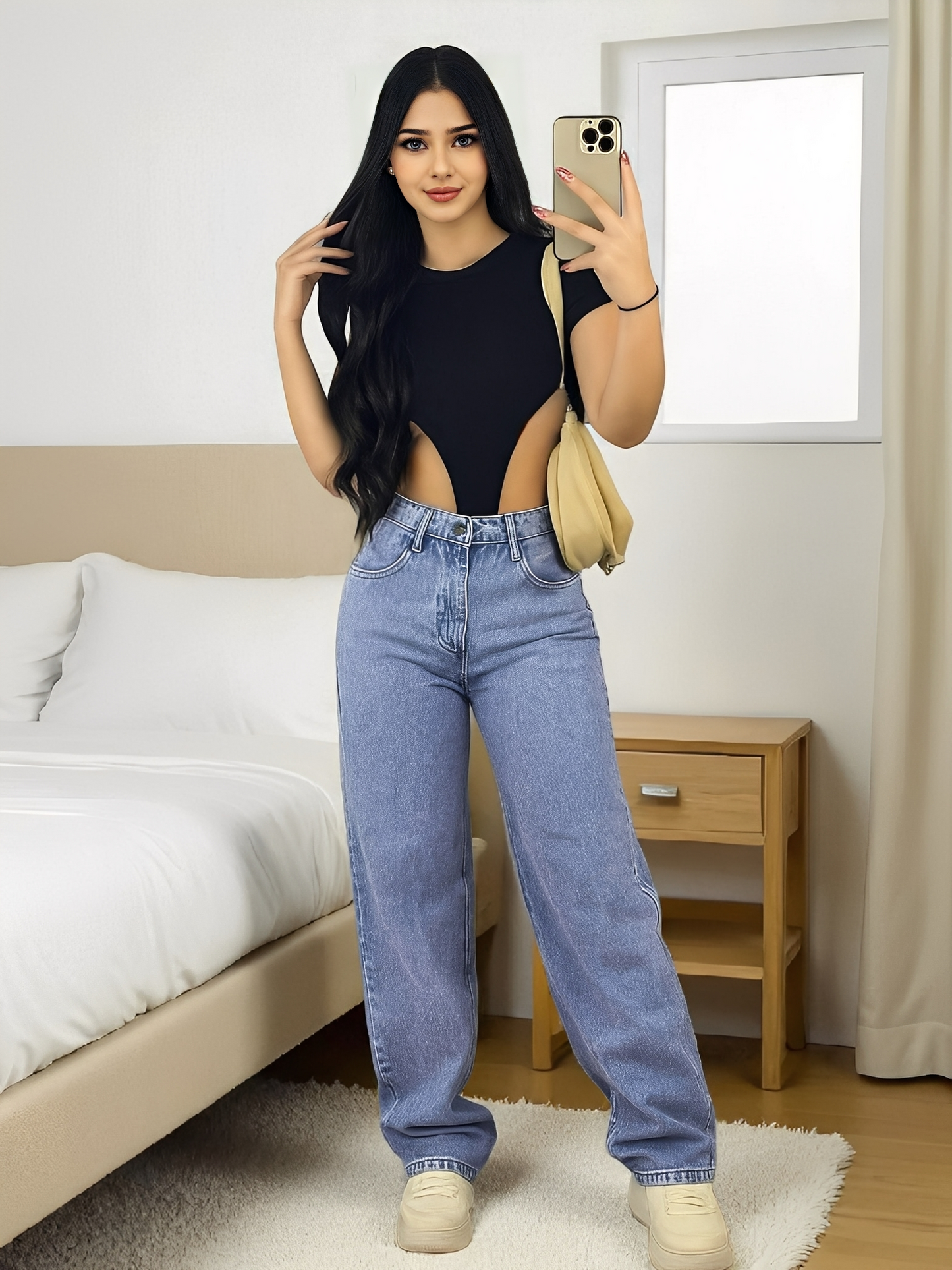 JEAN BOTA RECTA TONO JASPEADO 108